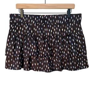 Lucky in Love Ruffled Tennis Athletic Skort with Neon Sprinkles Print size XL